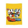 Cupheads Video Game Art Blankets Flannel  Super Warm Throw Blankets for Outdoor Travel Bedroom Quilt