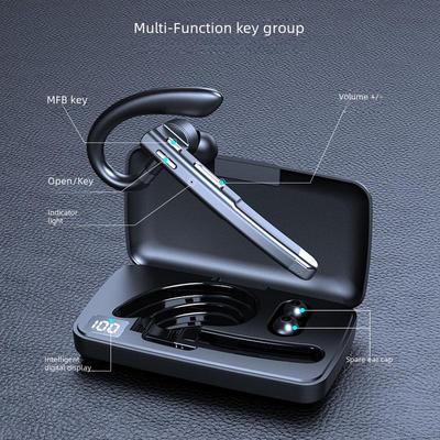 YYK520 Bluetooth Headset 525 Business, Drehbares Modell, In-Ear mit Ladeetui & Digitalanzeige