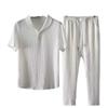 Men's Light Luxury Korean Style Short-Sleeve Sports Suit