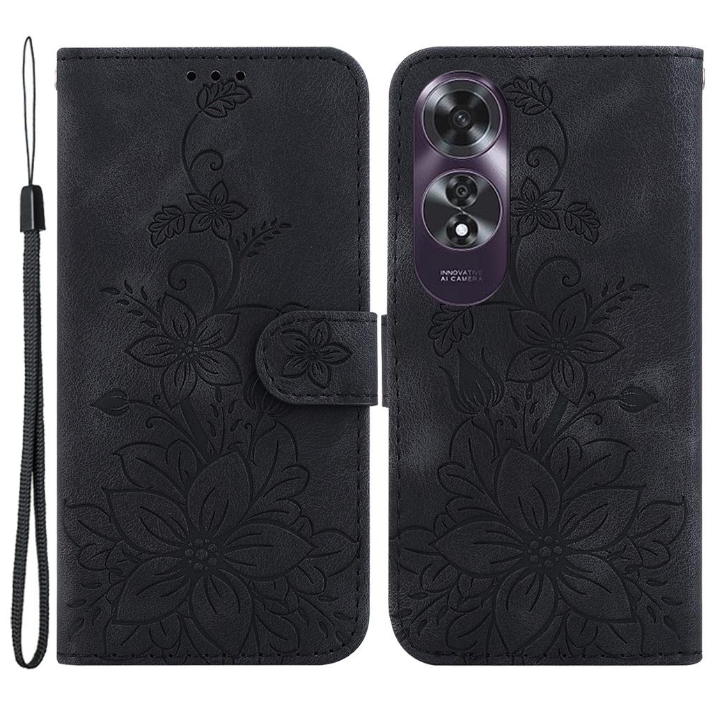 For Oppo A60 4G Case Wallet Floral Pattern PU Leather Magnetic Clasp Phone Cover