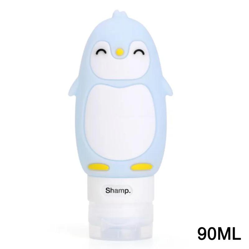 1 Stück Tragbarer Niedlicher Cartoon Bär Pinguin Tier Silikon Reiseetui Organizer Shampoo Duschgel Lotion Aufbewahrung Nachfüllbare Flasche