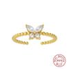 Sterling Silver Sweet Double Layer Star Moon Opening Ring For Women Finger Ring Engagement Wedding Jewelry Wholesale