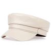 Painter Hat Beret Leather PU Faux Ladies Fashionable Trendy Winter Autumn Hats Outdoor Leisure Flat Top Military Caps Spring Casual Berets