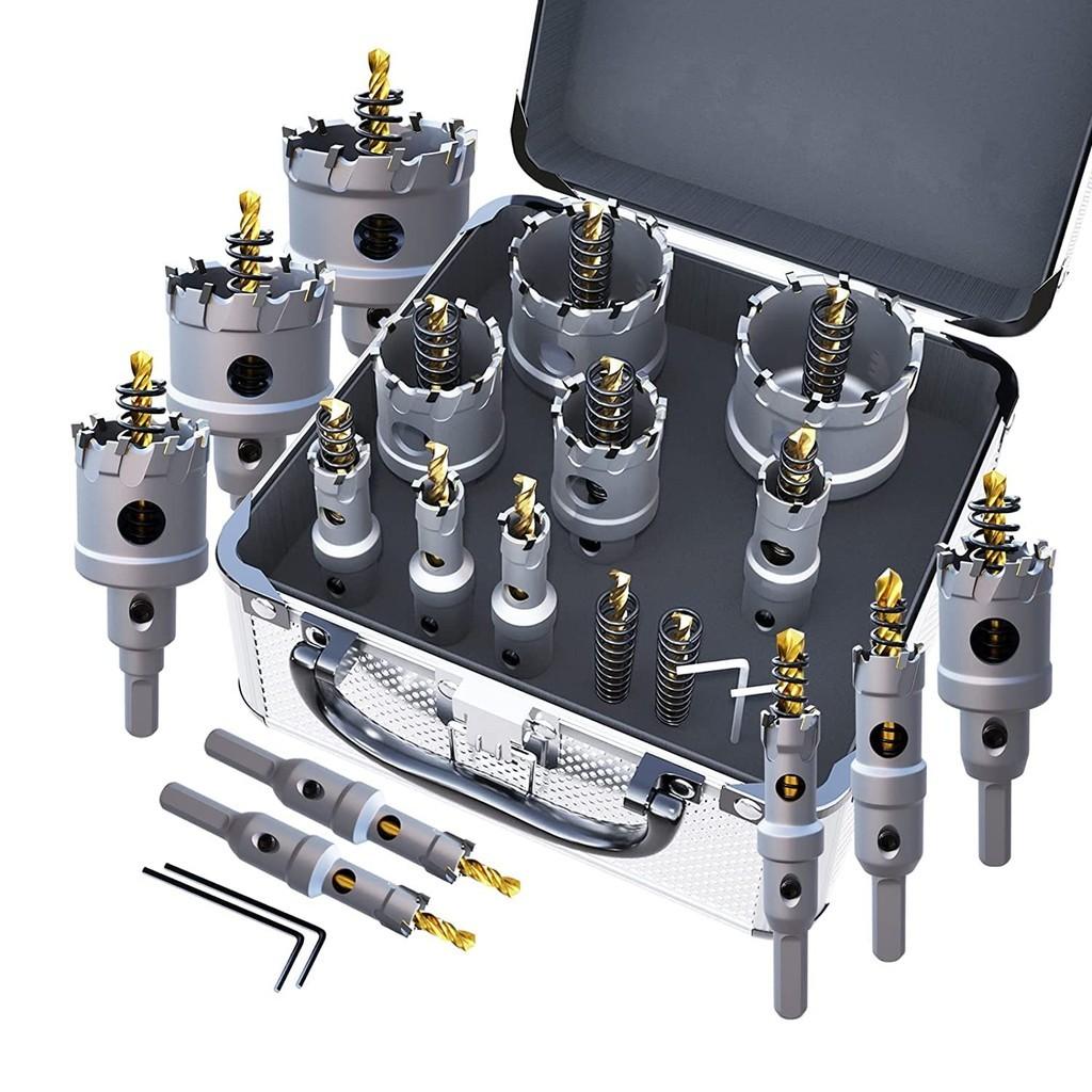 Professional Hard Metal Hole Opener Tool Set Upgrade Heavy Duty Carbide TCT Carbide Hole Saw Kit