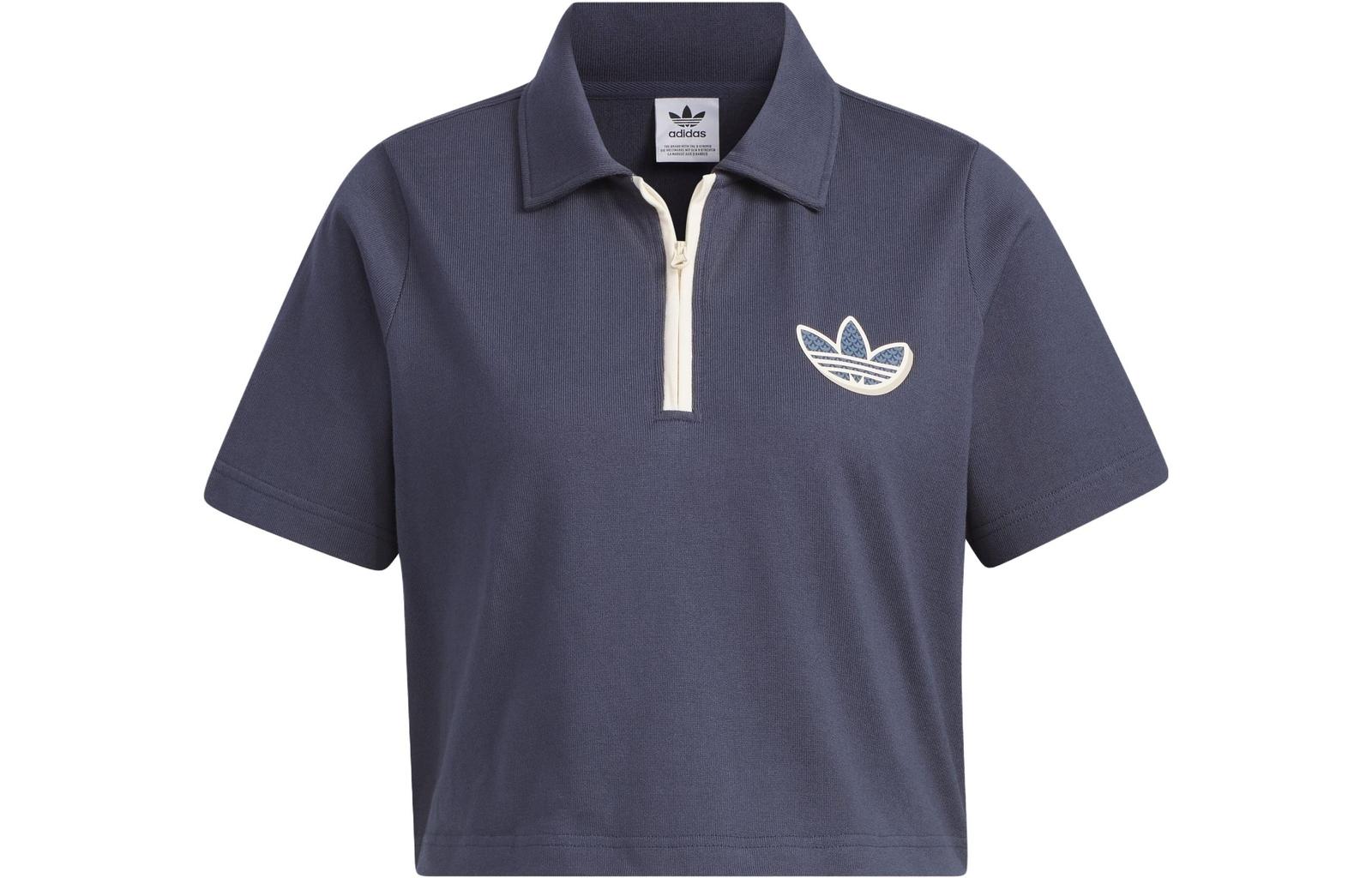 Adidas Originals Polo Shirt Women s Dark Navy Blue IN1035 XS