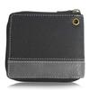 Bifold Synthetic Round Coin Bill Card Embossed Gray [Edwin] Wallet, Leather, Zip, Storage, Storage, Storage, Stitching, Rivets, Men's,
