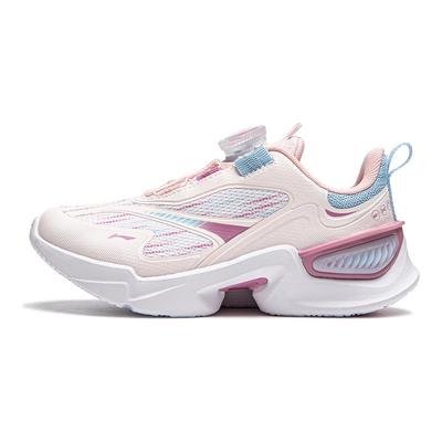 Zapatillas casuales bajas cómodas y versátiles Li Ning para niños Zapatilla infantil Rosa YKNU068-4