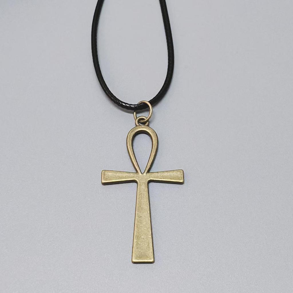 Men's Trendy Ancient Egyptian Ankh Cross Pendant Necklace