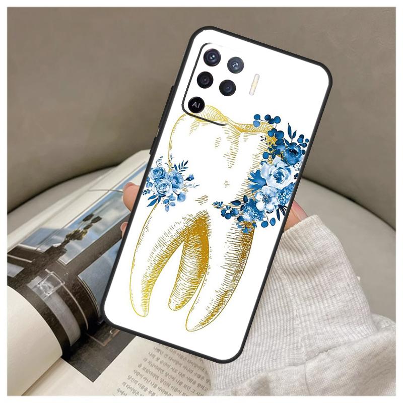 Human Tooth Anatomy Case For Oppo A74 A94 A54 A18 A38 A58 A78 A98 A80 A60 A40 A96 A76 A16 A15 A17 A57 A77 A5 Pro