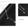 Silver Color Round Piece Tassel Choker Necklaces Simple Niche Design Chains Ball Rock Lady Clavicle Chain Girl Party Jewelry