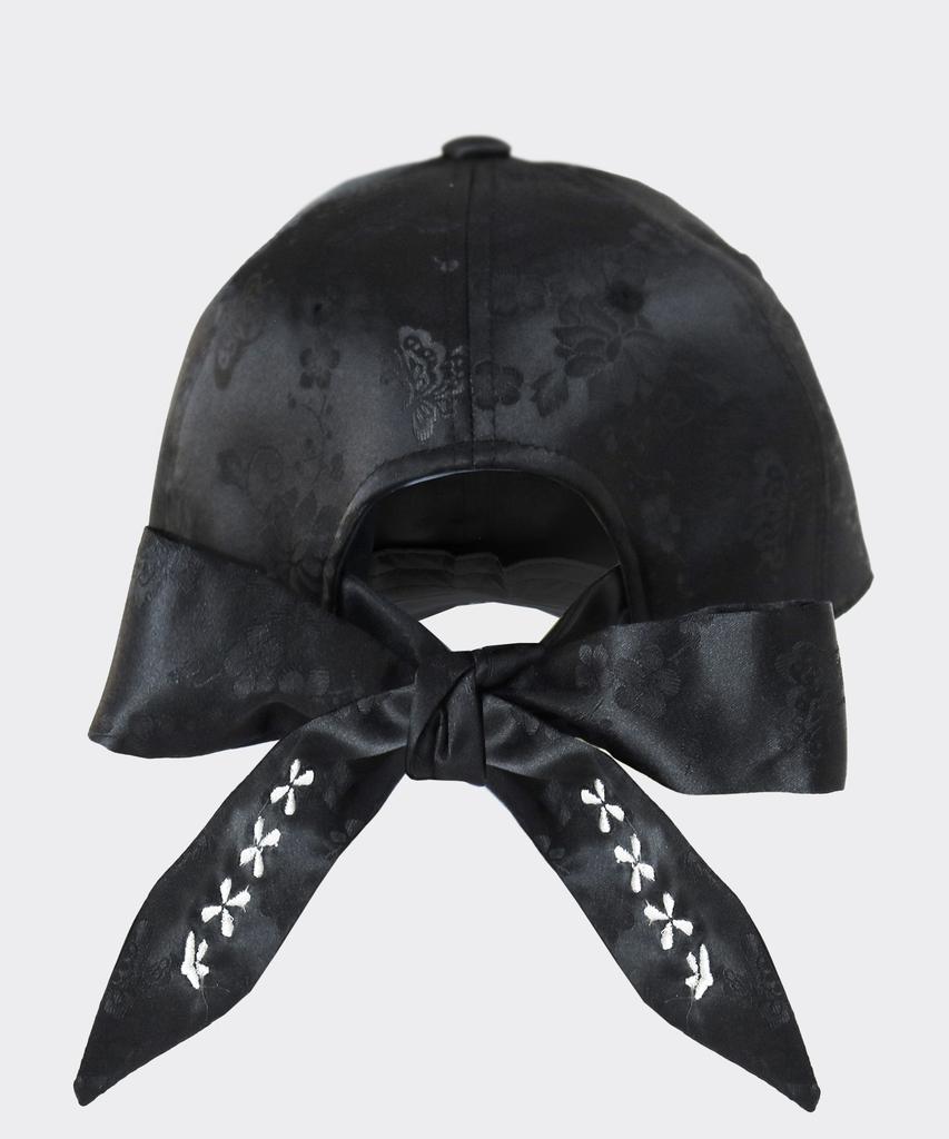 TEENYTIGER Mother-Of-Pearl Flower Hair Ribbon Hat Black