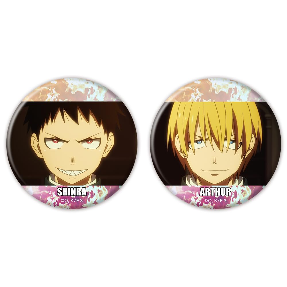 ТВ-аниме «Огненная бригада 3 сезон» Набор значков-пинов Шинра Кусакабэ и Артур Бойл «Аврора» из 2 шт.