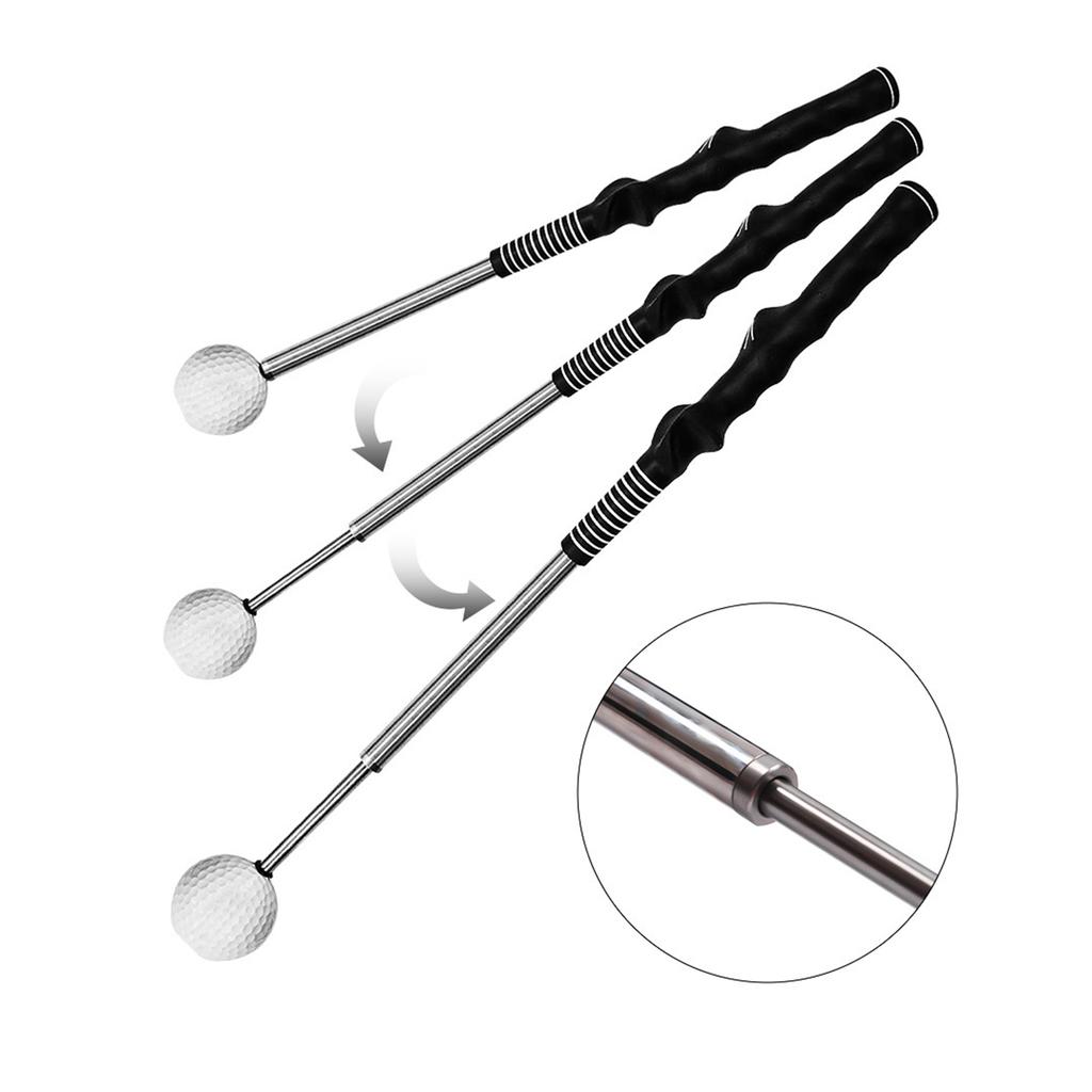 Retractable Golf Swing Training Aid Portable Grip  with Click Feedback for Indoor Practice Golf Accessories