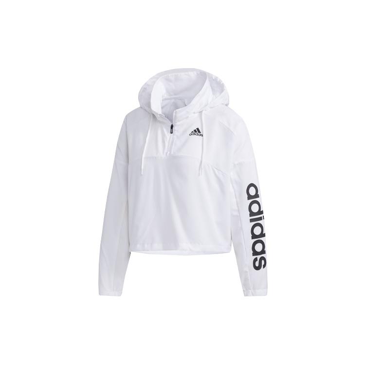 (WMNS) adidas Windbreaker Track Top Asia Sizing White Black Women s GD4612 XXL