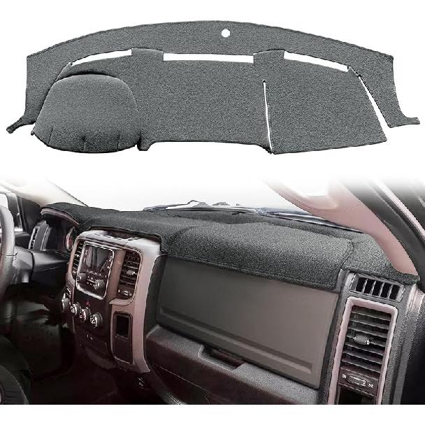Yiz Dashboard Cover Dash Cover Mat Pad  Fit For Dodge Ram 1500 2500 3500 1998 1999 2000 2001 (98-01Black) Y21