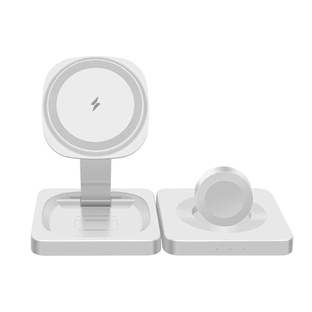 3 In 1 Charging Station for iPhone 16 15 14 Airpods 4 3 iWatch 10 Foldable Magnetic Wireless Charger Dock Travel Charging Pad