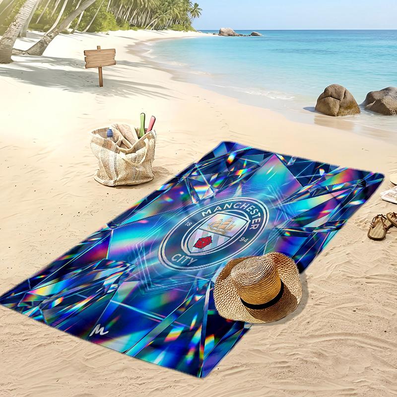 Manchester City Printed Beach Towel Quick Dry Soft TowelPortable Large Rectangular Beach Blanket for Travel Swimming Pool