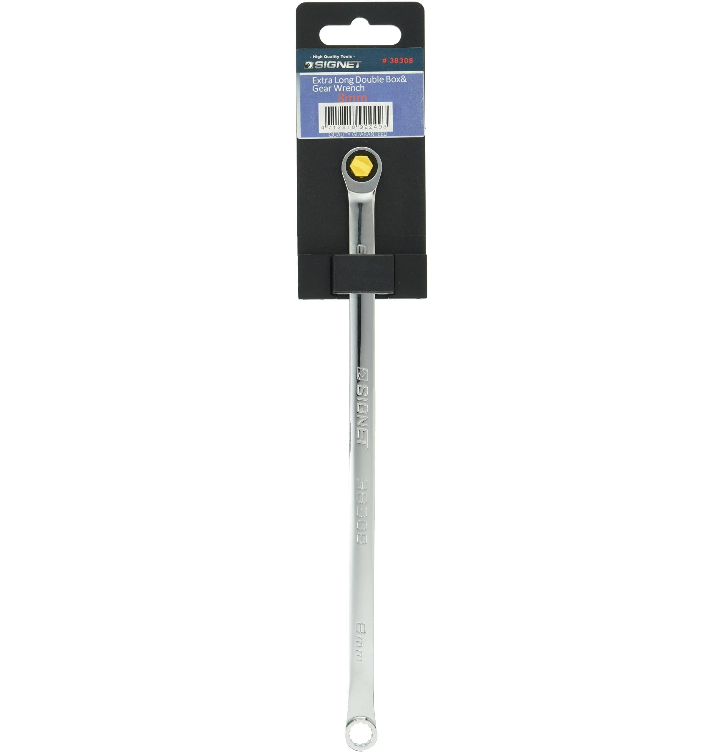 Прямой комбинированный гаечный ключ Signet Extra Long 8 мм 38308