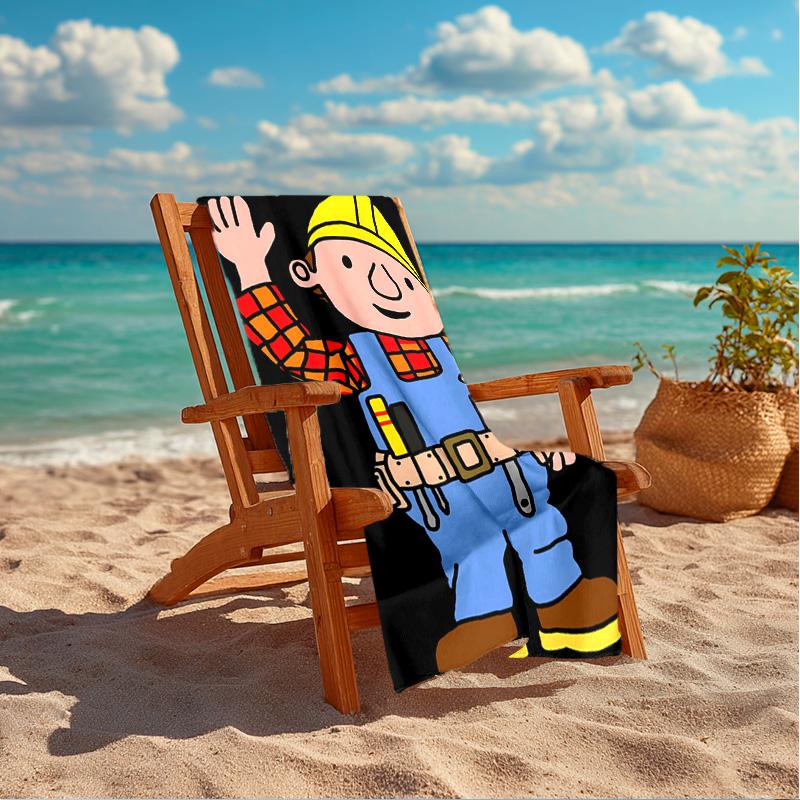 The Builder's Adventure Beach Towel Microfiber Beach Towel, Lightweight and Quick-Dry, for Summer Travel, Swimming Pool Fan Birthday Gift