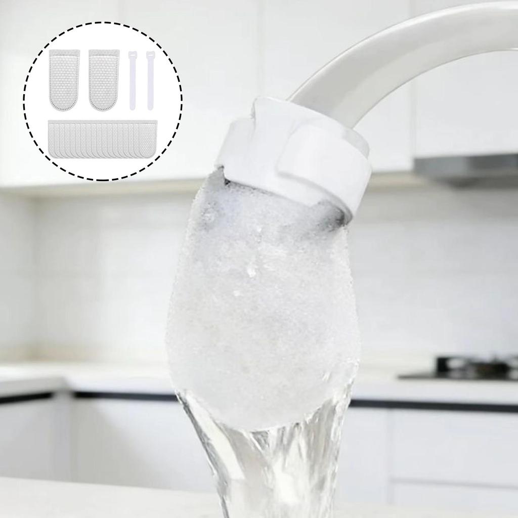 20Pcs Portable Splash-Proof Cotton Filter Bag Universal Sink Drain Cleaner Mesh Bag Reusable Cotton Filter Pouch for Home