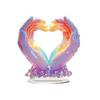 Heart Gesture Ornament Valentine's Day Love Heart Ornament Colorful 2D Flat Acrylic Tabletop Decoration Gift for Anniversary Engagement Wedding