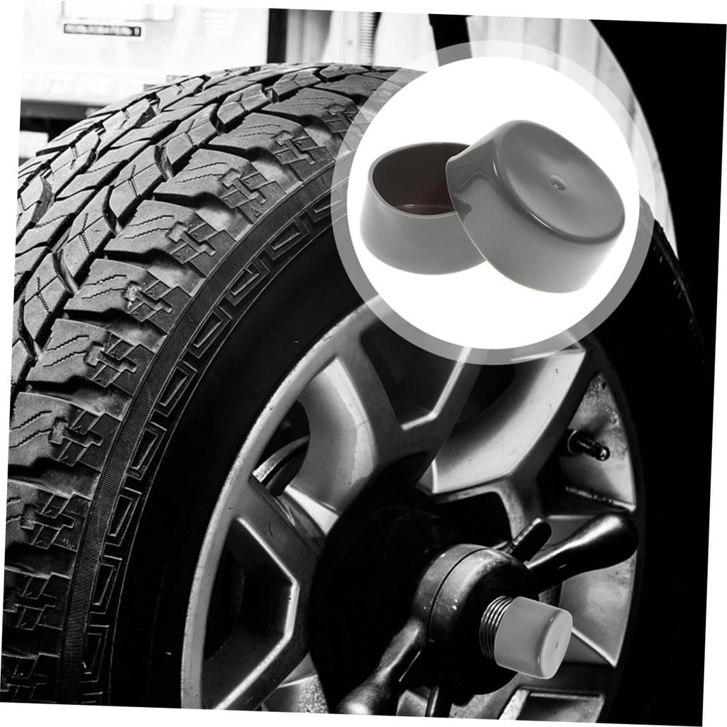CALLARON 4pcs Bearing Rubber Cover Stainless Steel Dust Cover Bearing Cap Straight Repair Trailer Hub Cover Trailer Cap Black