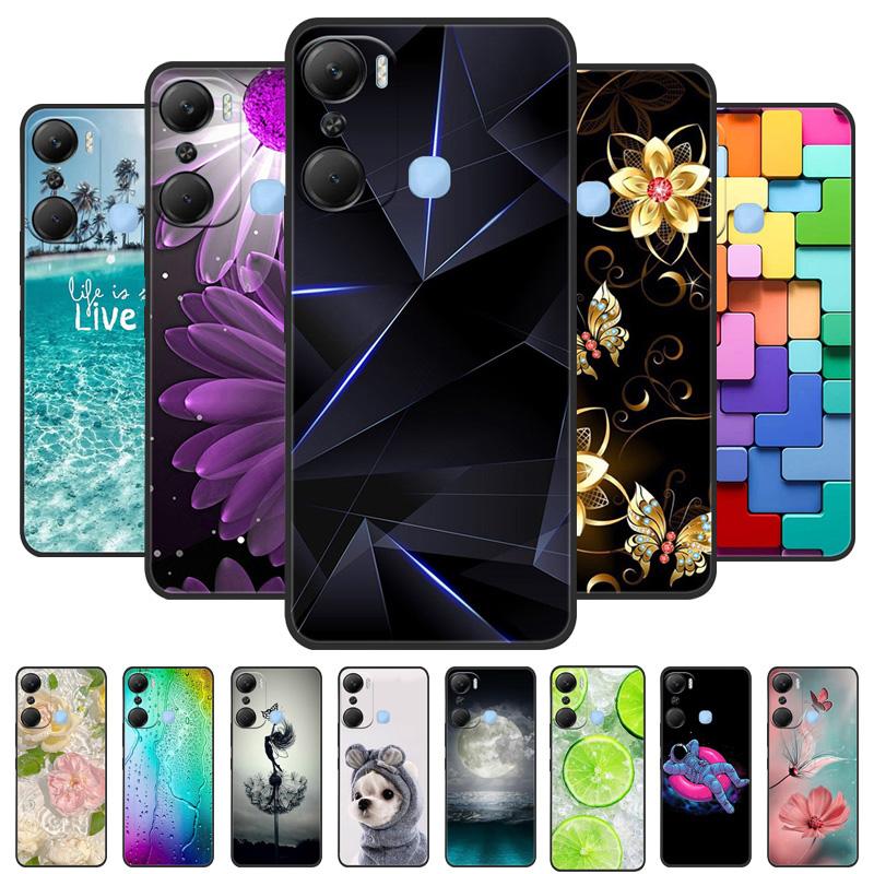 For Infinix Hot 12 Pro Case Black Cover Lion Wolf Silicone Soft Back Cases For Infinix Hot 12i Hot12 Pro / Hot 20 5G Case Shell