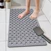Suction Cups Shower Stall Mat Drainage Holes Bath Mat Rectangle Bathroom Mat  Shower Or Tub