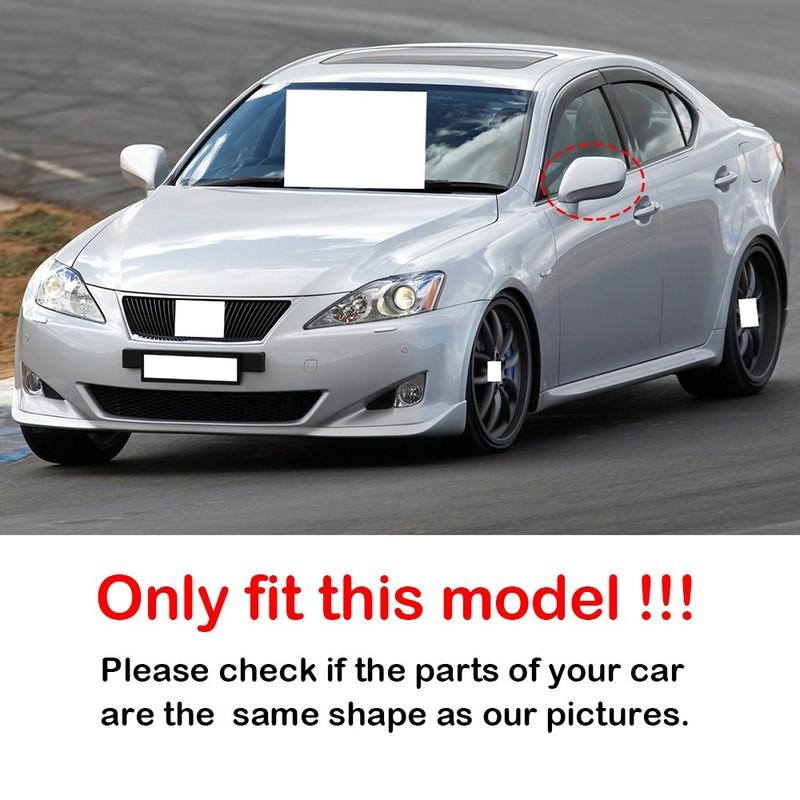 For LHD Lexus ES LS IS Series 2006-2012 2x Car Sticker Rearview Side Mirror Cover Wing Cap Exterior Door Rear View Case Trim