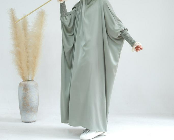 Loriya Solid Color Big Swing Robe Dress 2023 - LR609, Dubai, Turkey