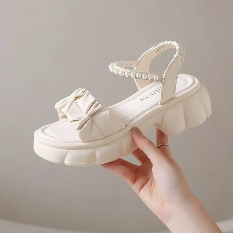 Fashion Sabot Open Toe Luxury 2025 Vip Summer Women's Sandals Chic and Elegant Asian Size New Breathable Fashion Designer Ladies Shoes