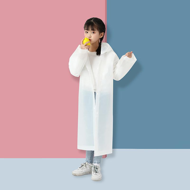 Disposable raincoat adult EVA thickened one-piece matte long men's and women's portable poncho
