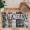 VIKAMA Retro Wood Grain Kitchen Rug American Country Style Entrance Door Mat Non-Slip Easy Clean Bedroom Carpet Home Decor