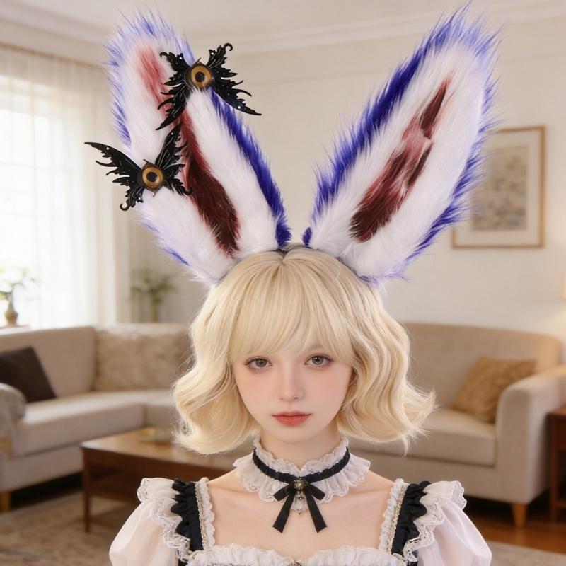 Plush Rabbit Ears Headband For Kids Soft Comfortable Hair Accessory For Party Costume Photography Color Available