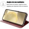 Coque de protection - Samsung - Galaxy A05s - Effet Cuir Marron - Anti-Rayures - Portefeuille