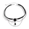 Ingemark Goth Elegant Black Acrylic Pendant Chokers Necklaces for Women Vintage Sliver Color Neck Accessories 2026 New Jewelry