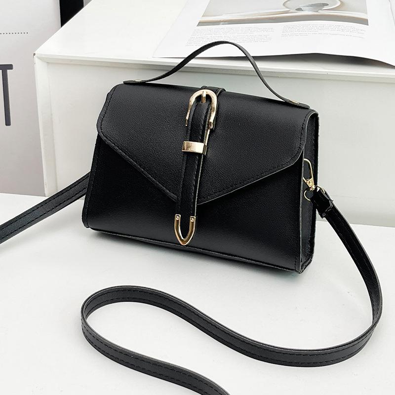 Small bag women's solid color small square bag new fashion niche casual shoulder messenger bag