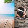 Les Trésors De Lily [R3811] - Black Brown 'Corsica' Shaped Wooden Plaque (Moor's Head) - 30x27cm