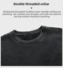 Women's Washed Distressed Short-Sleeve T-Shirt - Trendy Round Neck with Snowflake Print Logo