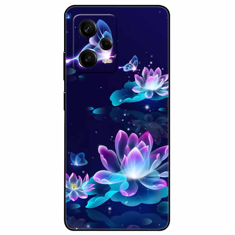 For Redmi Note 12 Pro 5G Case Note12 Covers TPU Black Silicone Starry Cover for Xiaomi Redmi Note 12 Pro+ 5G Plus Cartoon Soft