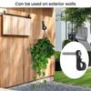 20pcs Hanger Hooks With Screw Anti-rust Waterproof Indoor Outdoor Light Hooks Clips For Hanging Fairy Lights Party Supplies Kaesi - DD