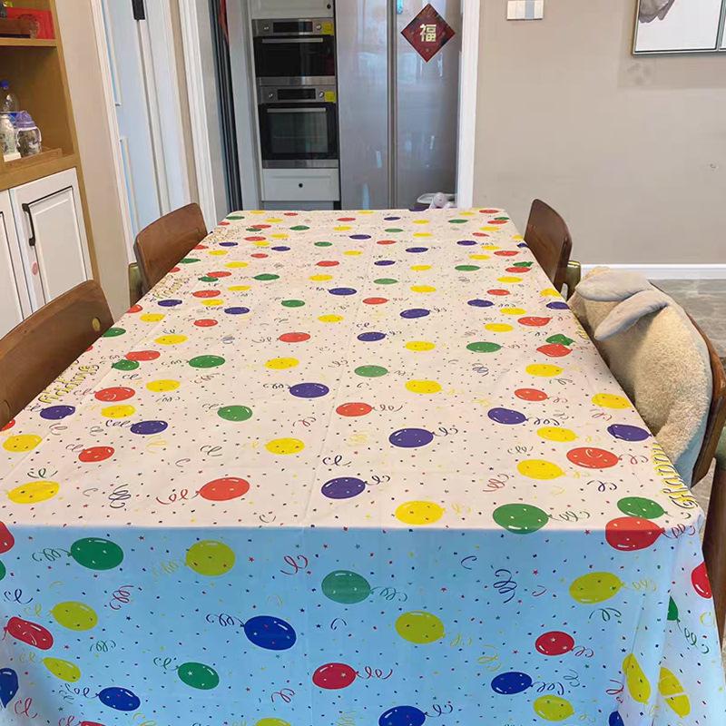 2pcs Disposable Plastic Tablecloth Rectangular Waterproof Oilproof for Birthday Party, Wedding, Picnic, Party Decorations