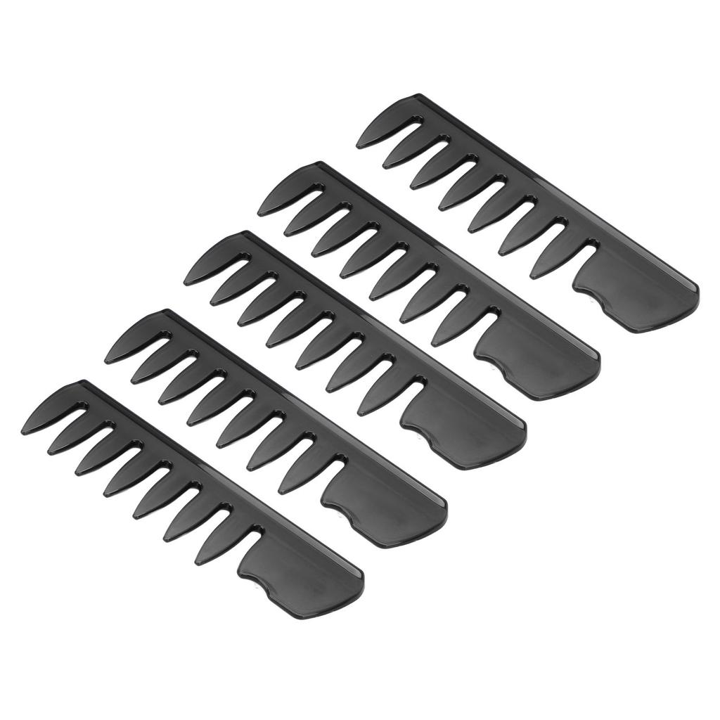 10pcs Styling Comb Wide Tooth Rounded Edge Thick Ergonomic Handle Lightweight Professional Comb for Men Transparent