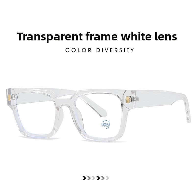 

New Fashion Womens Square Sunglasses With Uv400 Protection For Travel And Outdoor Activities TransparentFrameWhite