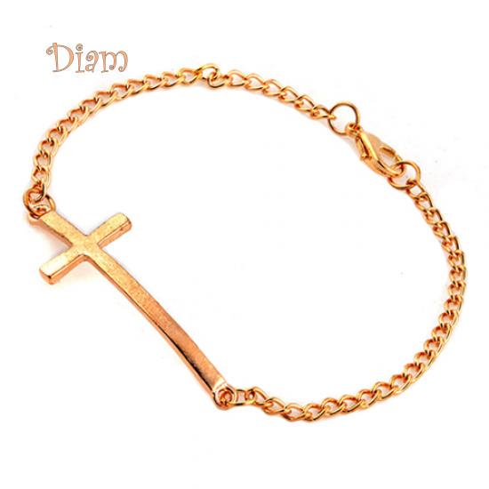 6pcs//set Croix Simple Bracelet Charme Alliage Bracelets Bijoux Cadeau Accessoires