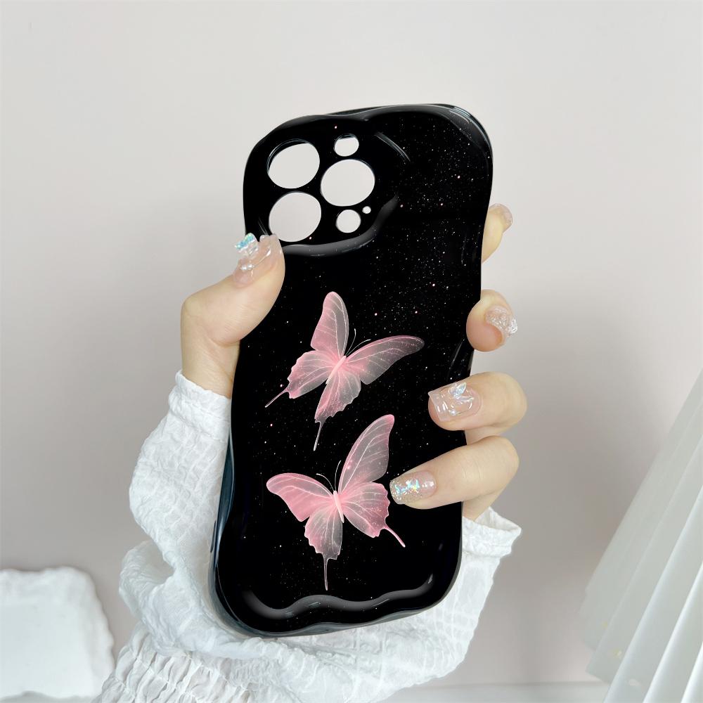 Model de desene animate Carcasă cu textura cremă Marginea ondulată Husă din silicon moale Husă pentru telefon pentru iPhone Samsung Huawei Honor Xiaomi Redmi Infinix Tecno