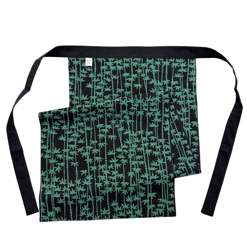 Edoten Etchu Fundoshi Made In Stylish Japanese Tenugui One Size Fits Bamboo Design (Loincloth) Japan, 100% Cotton, Pattern, Men's, All, (Black Cord)