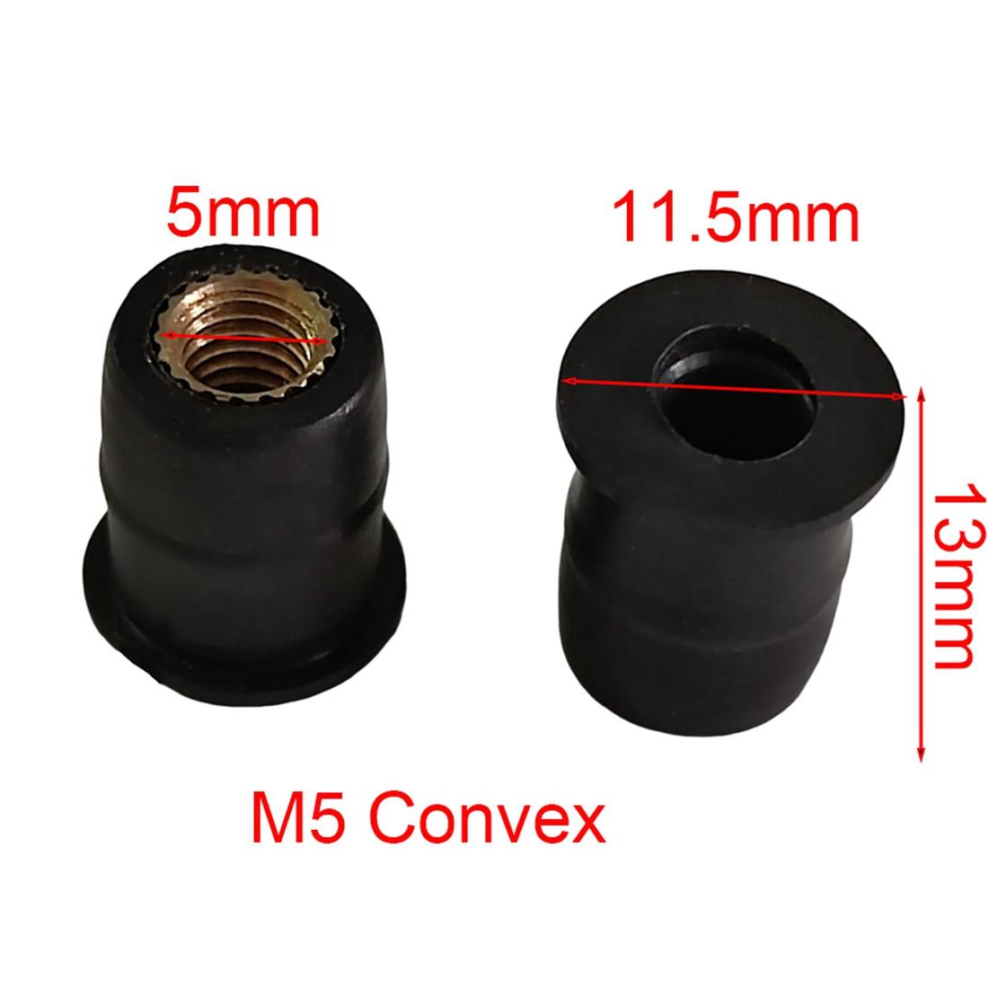 

М4 М5 М6 Метрические резиновые втулки-гайки Винты Болты Гайка Мотоциклетное лобовое стекло 10/20/50/100 шт. Крепежные винты Болты Гайки 10pcs