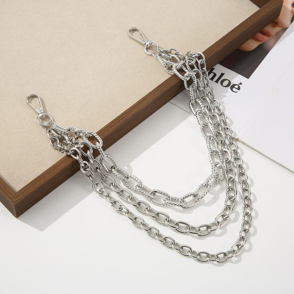 Retro Silver Twisted Multi-layer Alloy Waist and Pants Chain - Unisex Street Style Accessory