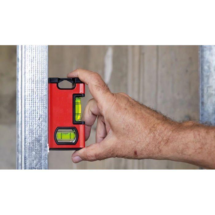 Mini Magnetic Spirit Level 10 Cm Pocket Size Horizontal and Vertical Random Color